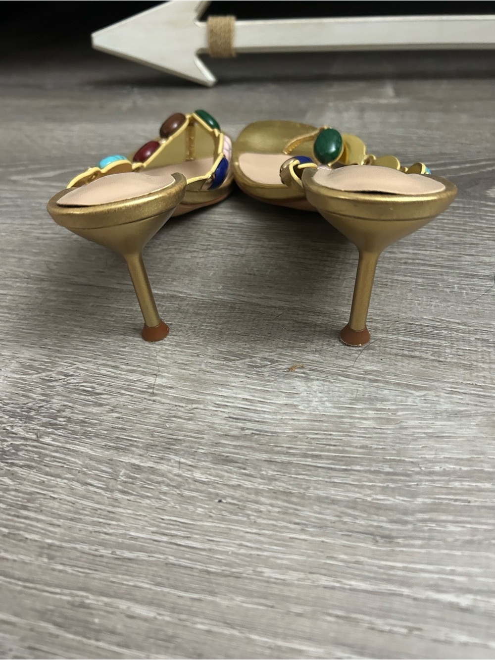 Gold Jeweled Toe-Ring Sandal - Womens - Picture 2 of 4